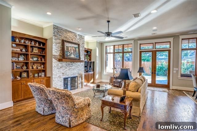Northern Preston Hollow Craftsman: Flexible Design & Growth Potential on Boca Raton 5 Open Concept Living Dallas Luxury Home