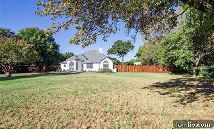 Expansive Front Yard of Southlake Rental Home