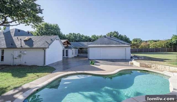 Outdoor Fireplace and Entertainment Area in Southlake Luxury Rental