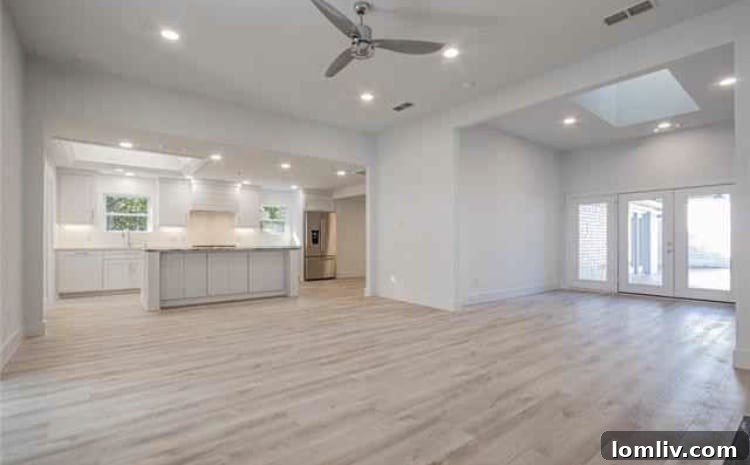 Modern Living Room with New Flooring in Southlake Home