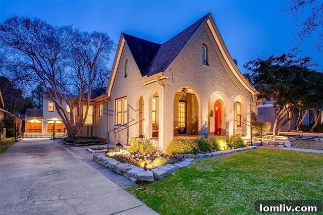 Beautifully Preserved Historic Tudor Home Facade in Dallas