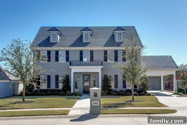 9409 Marbella Drive, a stunning Colonial Revival home blending classic design with modern luxury in Fort Worth.