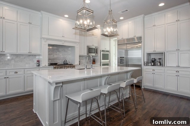 A state-of-the-art gourmet kitchen in 9409 Marbella Drive, a feature not found in original early 1900s Colonial Revival homes.