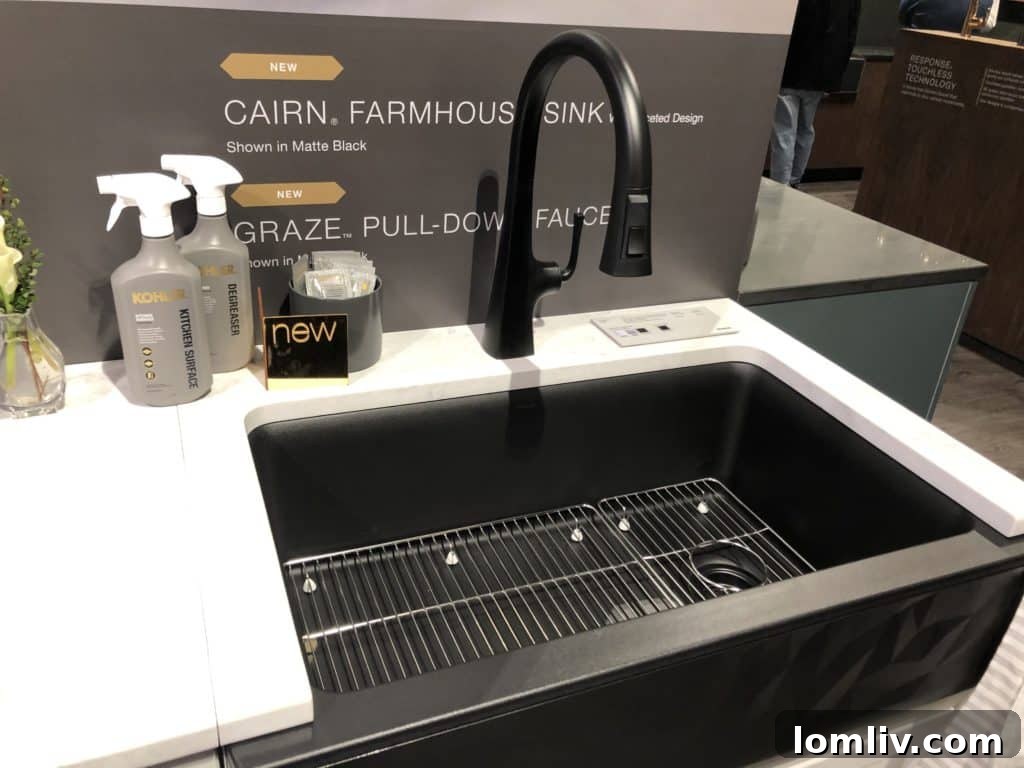The Graze Faucet by Kohler utilizes hands-free technology beautifully.