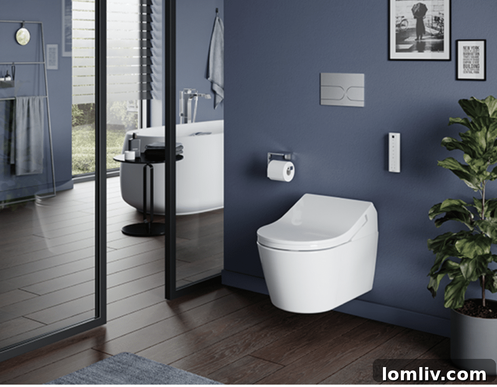 Toto now offers its Washlet toilets in a wall-hung model.