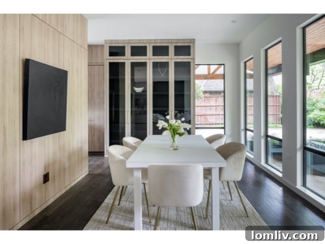 Forest Hills Modern Ranch Reimagined 10 Guest bedroom designed with minimalist aesthetic and abundant natural light