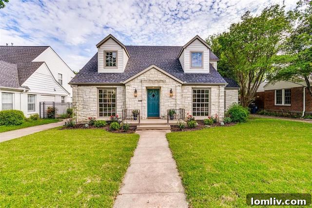 Exterior of a beautifully preserved historic home on Kenwood Avenue, Dallas.