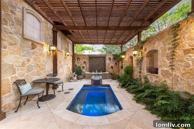 Private Courtyard Spa Adjacent to Master Suite