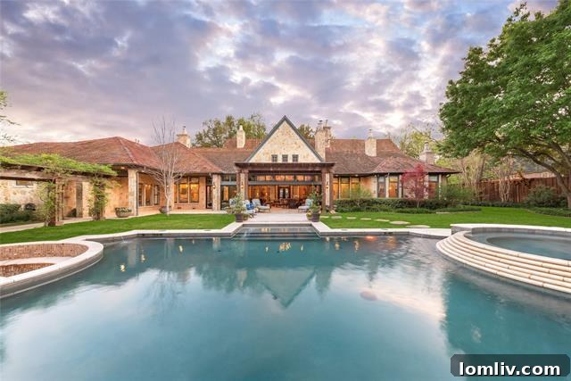 Lush Landscaping and Exterior of Preston Hollow Estate