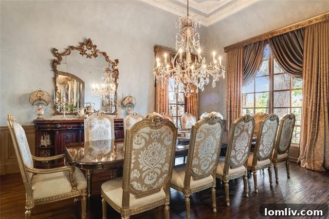 Sophisticated Dining Area in Dallas Luxury Home
