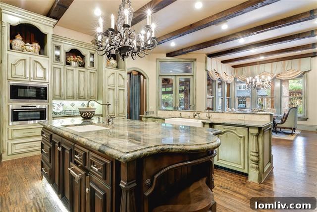Elegant Staircase and Foyer in Luxury Preston Hollow Home
