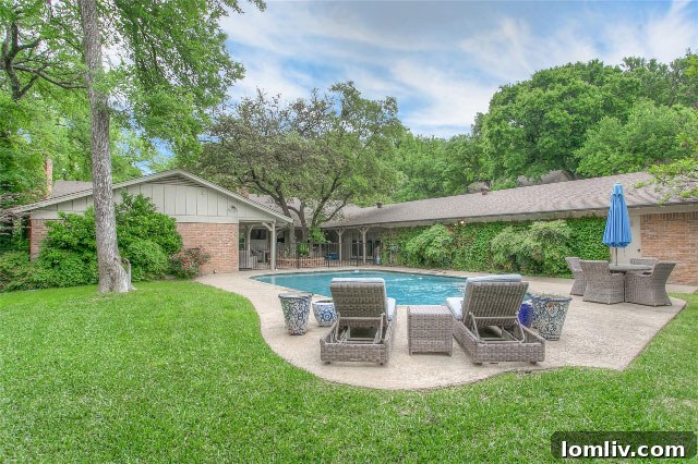 Spacious Backyard with Pool and Covered Patio at 4104 Sarita Drive
