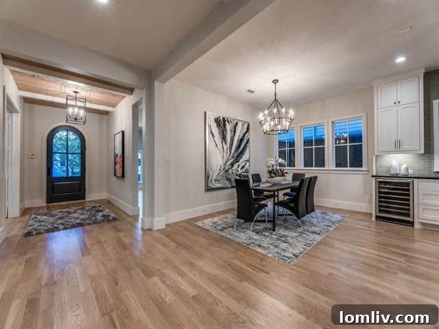 Dedicated Workspace: French Doors and Custom Built-ins