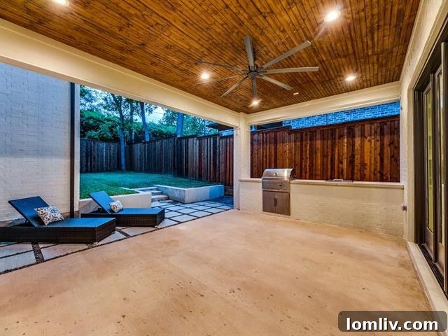 Spacious Living Area with Fireplace and Custom Cabinetry
