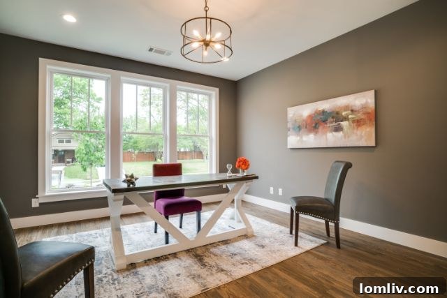 Immaculate New Build, Prime Location 3 Elegant blue Craftsman home facade in Dallas, featuring a welcoming front porch and manicured lawn.