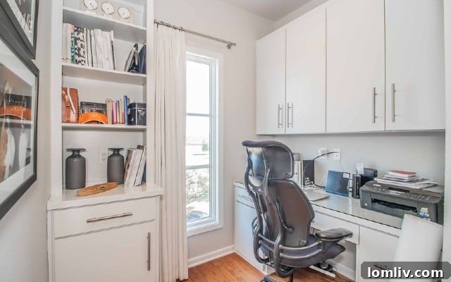 Compact and efficient office nook in a Magnolia Green townhome at 1200 Lipscomb Avenue