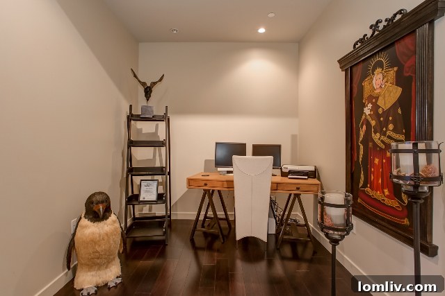 Compact home office setup within Montgomery Plaza condo #2450