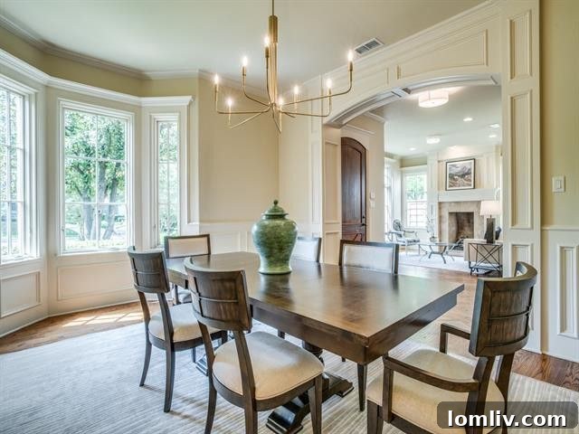 Spacious open concept living and dining area for entertaining