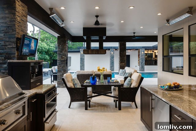 Spacious Outdoor Entertainment Area with Fire Pit