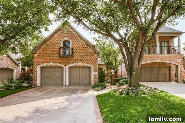 Elegant brick home exterior at 7307 Hill Forest Drive in Lake Forest, Dallas.