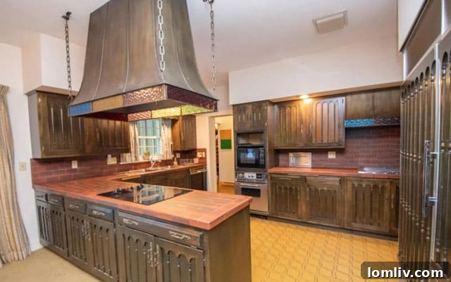 Bold Yellow Retro Kitchen Design