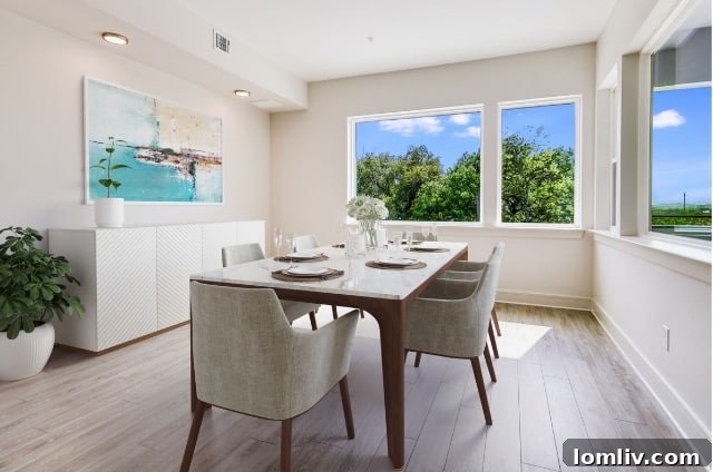 Interior view of a modern, luxurious condominium unit at 1715 Enfield Road, featuring contemporary design and high-end finishes.