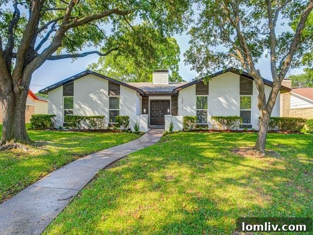 Charming ranch-style home exterior on High Meadow Drive, Dallas, featuring a well-maintained lawn and classic architecture.