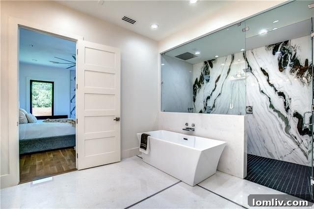 Backlit Marble Master Shower Luxury Design