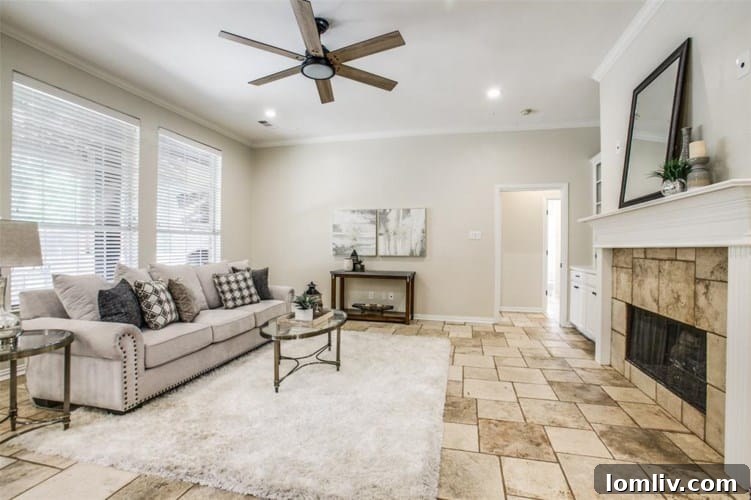 Masterfully Designed Oasis: Year-Round Splendor Awaits 6 Bright Living Room - 6613 Villa Road Interior