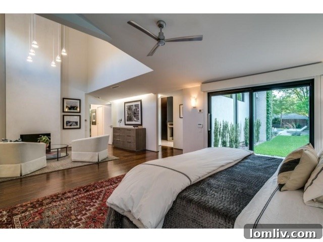 Luxurious home office or study with ample natural light