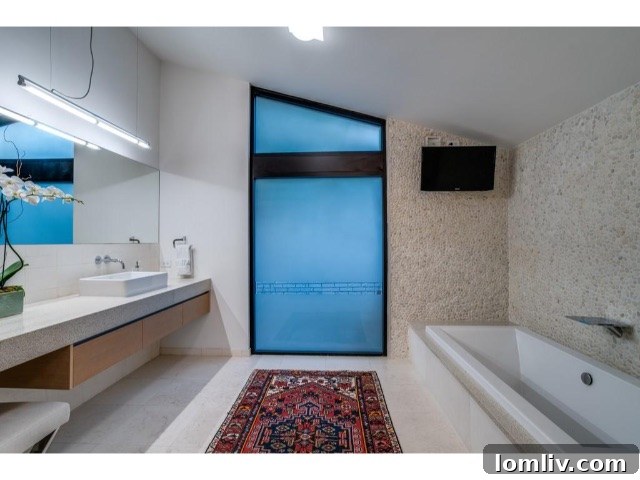 Sleek, minimalist bathroom design with high-end fixtures