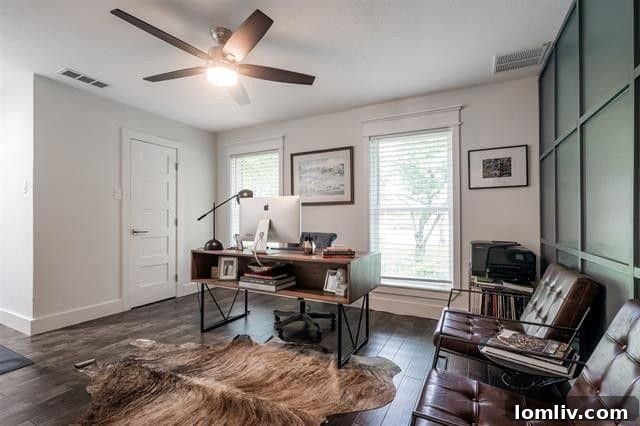 Versatile Fifth Bedroom Designed as a Home Office
