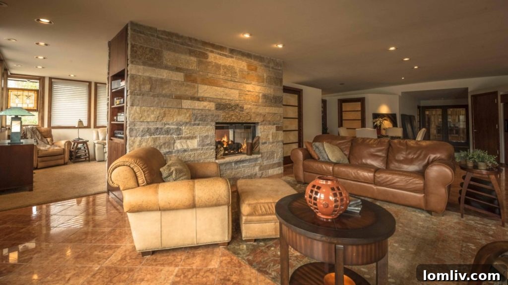 The Midcentury Modern That Transports You 7 Open Concept Interior with Modern Touches