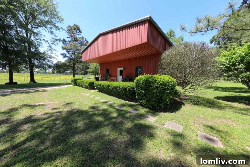 Large hay barn with ample space for storage or equipment