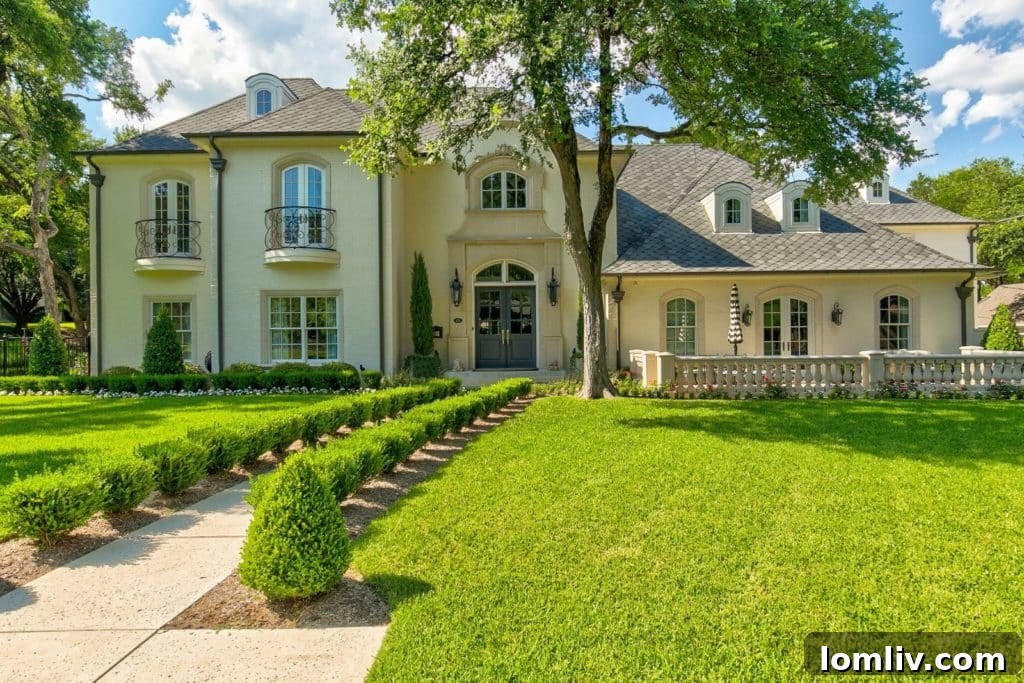 Experience unparalleled luxury in this modern French chateau in Overton Park, Fort Worth