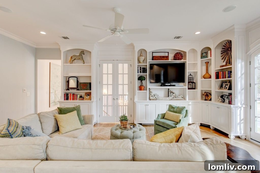 Charming upstairs sitting area with integrated office and craft space