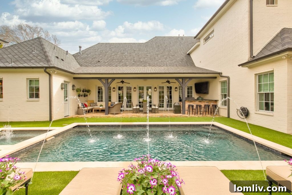 Sophisticated guest suite above the garage with a full kitchen and ample living space