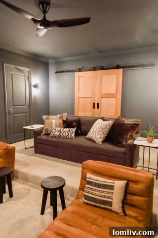 Yeni Medya Odası: Eskimeyen Bir Soluklanma Alanı 8 Another stunning media room interior by ML Interiors Group, highlighting modern comfort and cohesive design.