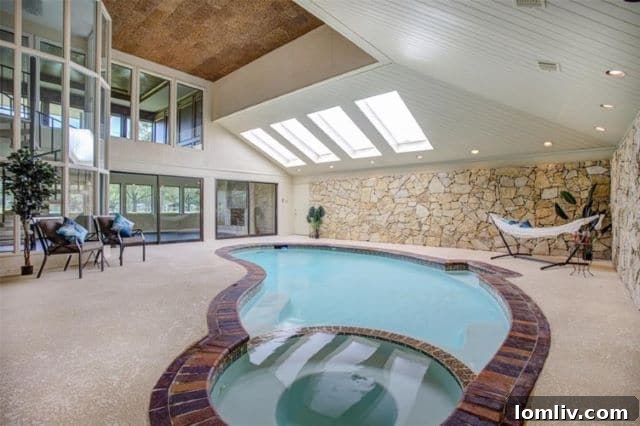 Light-Filled Indoor Pool and Hot Tub, Luxury Farmers Branch Home