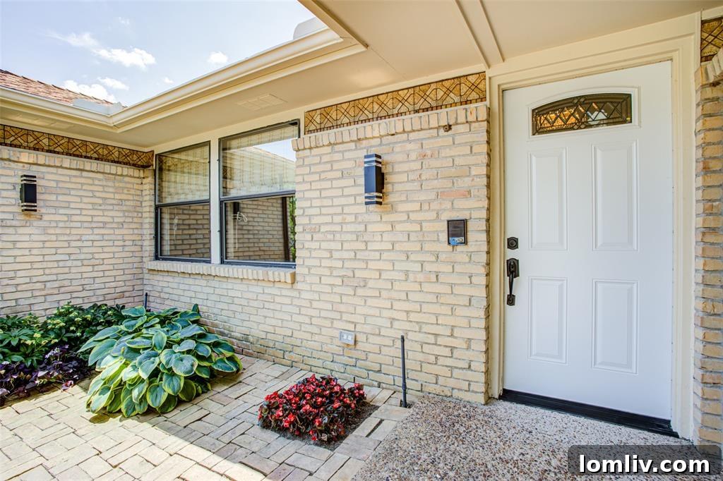 Sunny Yellow Brick Exterior with Unique Tile Accents, Brookhaven Country Club Home