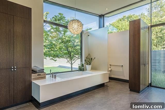 Signature Texas Modern: An AIA Dallas Tour Residence 15 Modern staircase with elegant railing and natural light