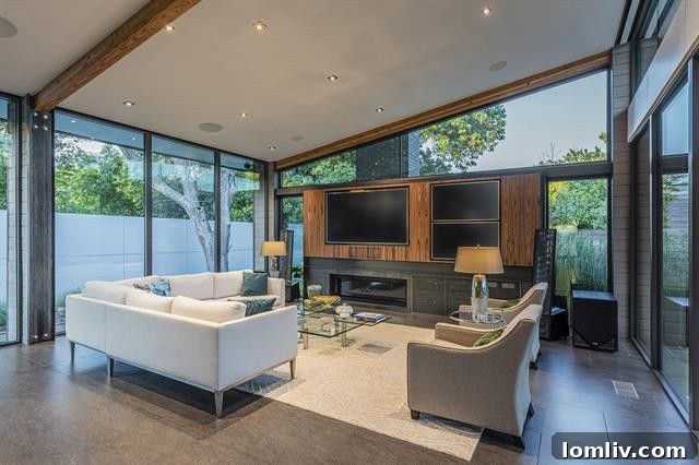 Signature Texas Modern: An AIA Dallas Tour Residence 6 Luxurious living room interior with modern staging