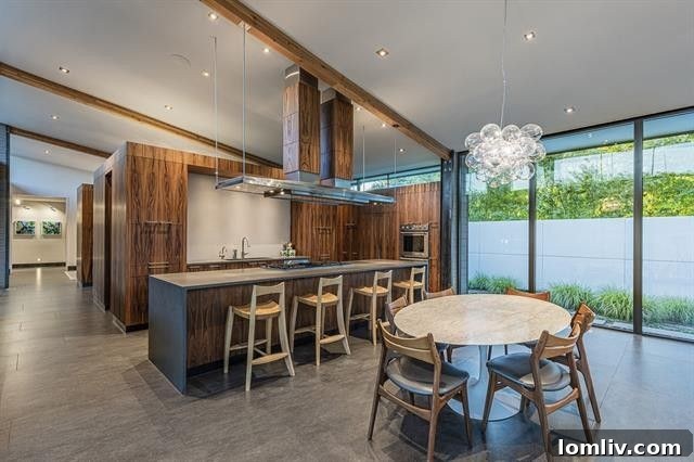 Signature Texas Modern: An AIA Dallas Tour Residence 8 Contemporary kitchen and dining space with elegant finishes