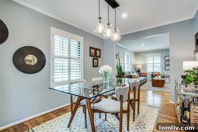 Bright and airy interior space with modern decor