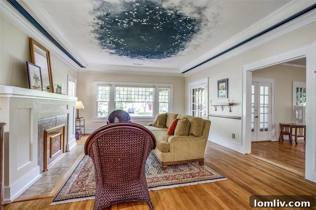 Vaulted Covered Porch with Exposed Rafters