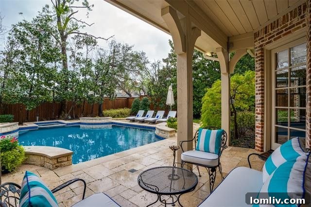 Preston Hollow Mansion: A Beauty Icon's Former Residence 18 Lush landscaping surrounding the luxury pool