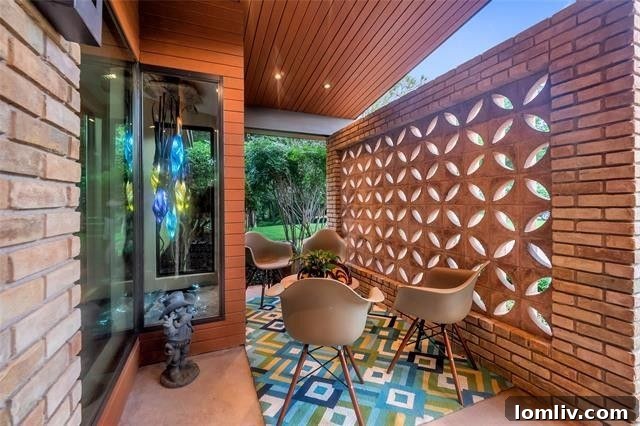 Interior view of the Oak Cliff Midcentury Modern home