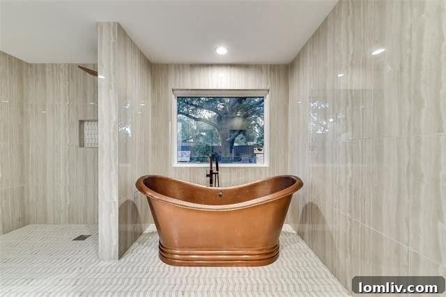 Spa-Quality Master Bathroom with Copper Tub