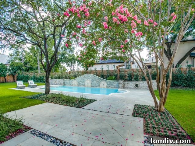 Sunset View of the Pool and Outdoor Living Space