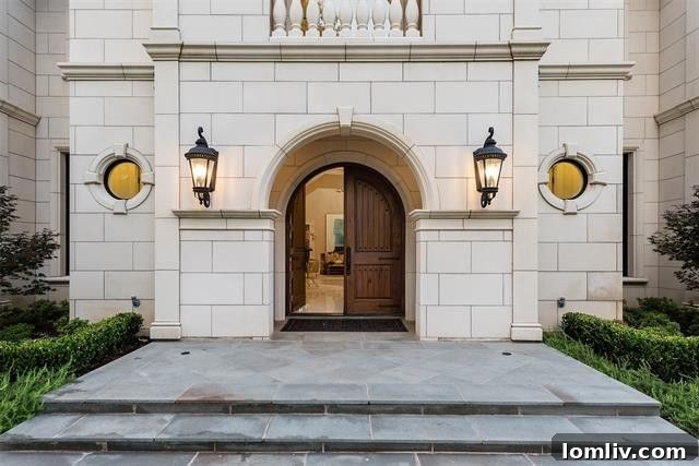 Architectural Detail of 10515 Lennox Lane Facade